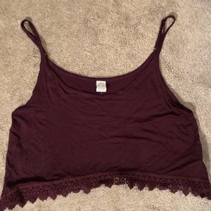 Maroon top